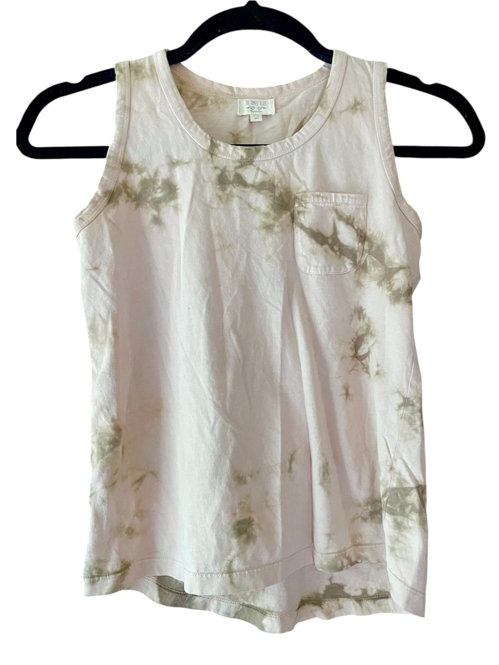 The Simple Folk Pink and Brown Tie-Dye Mountain Tank
